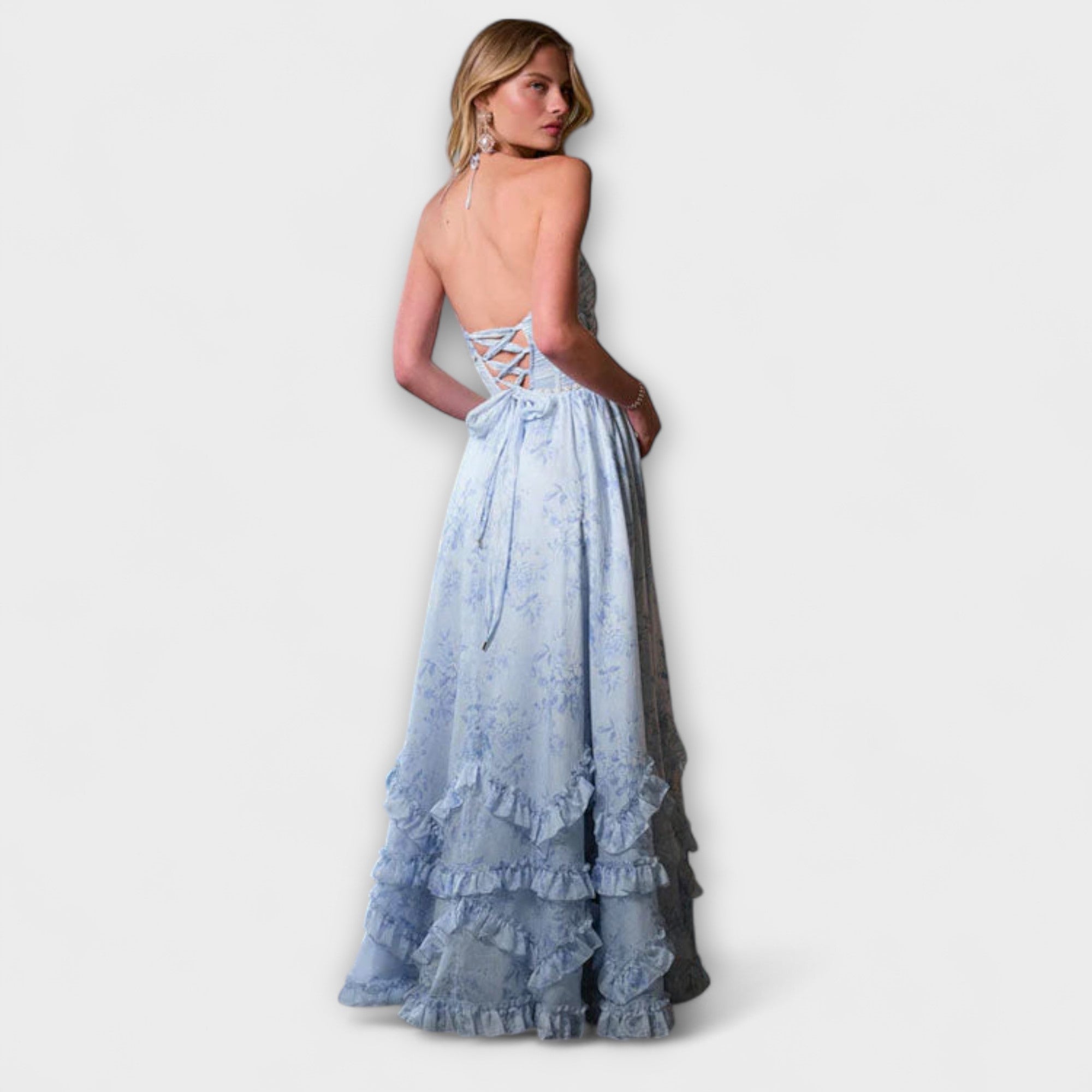 Luzie - Chic Langes Fließendes Kleid