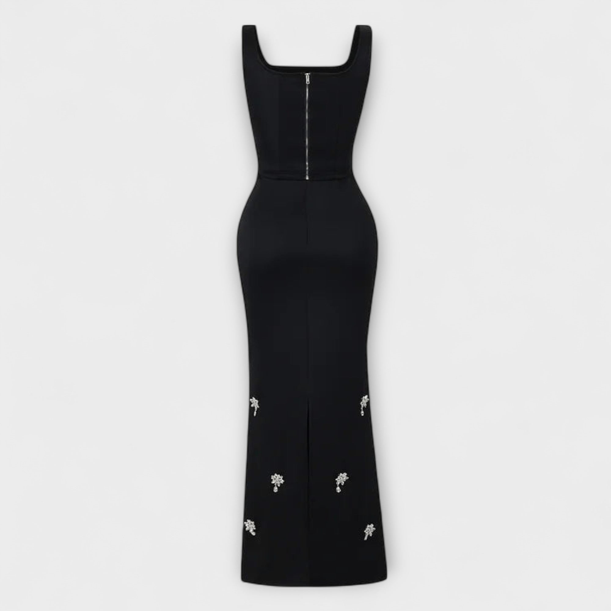 Avalon - Schwarzes Perlenzipper Oberteil und Rockensemble