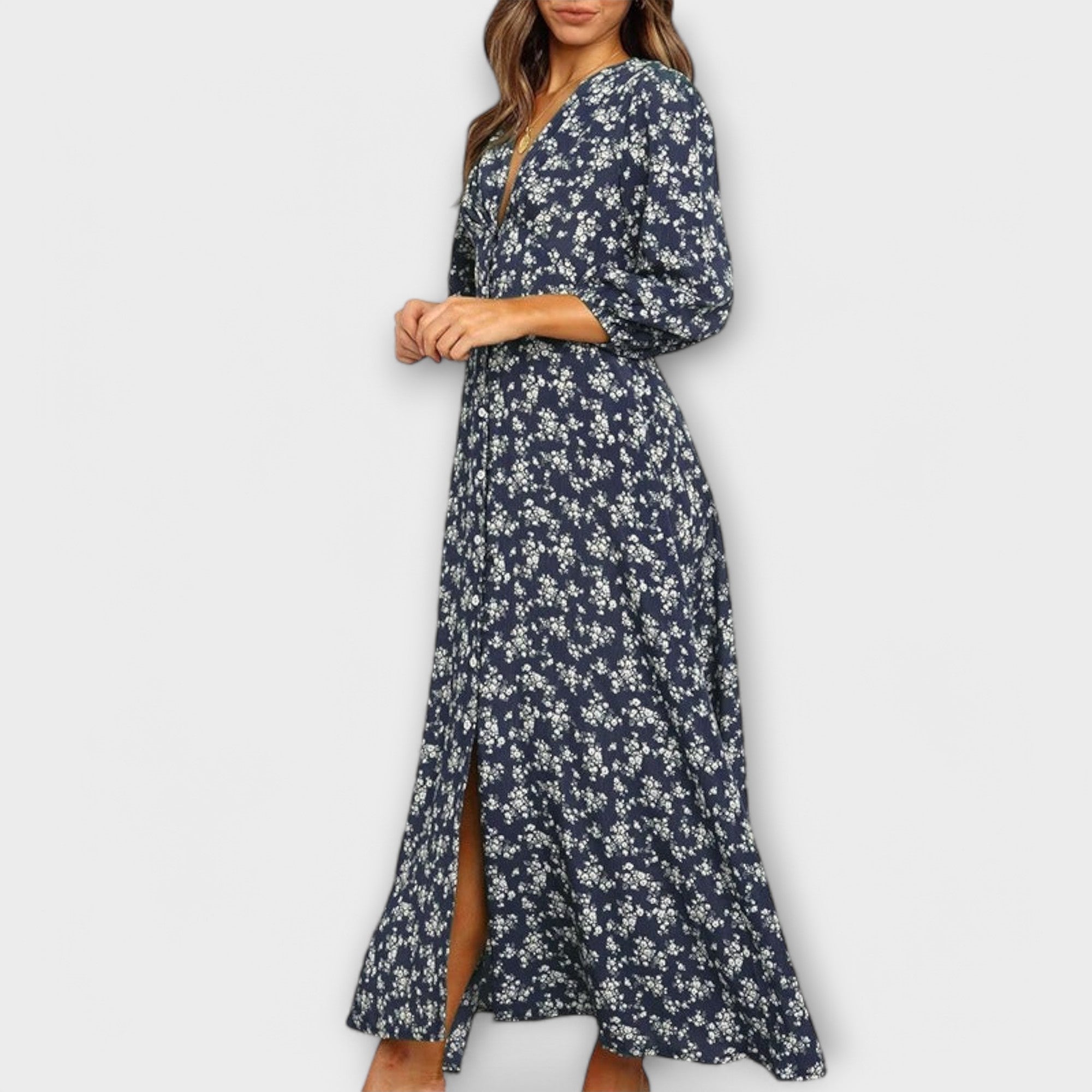 Blumenmuster Maxikleid für Damen
