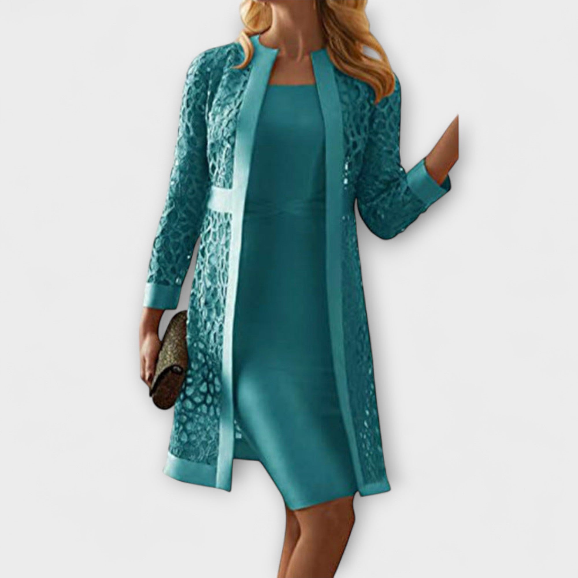 Runa - Elegantes Zweiteiliges Spitzenkleid