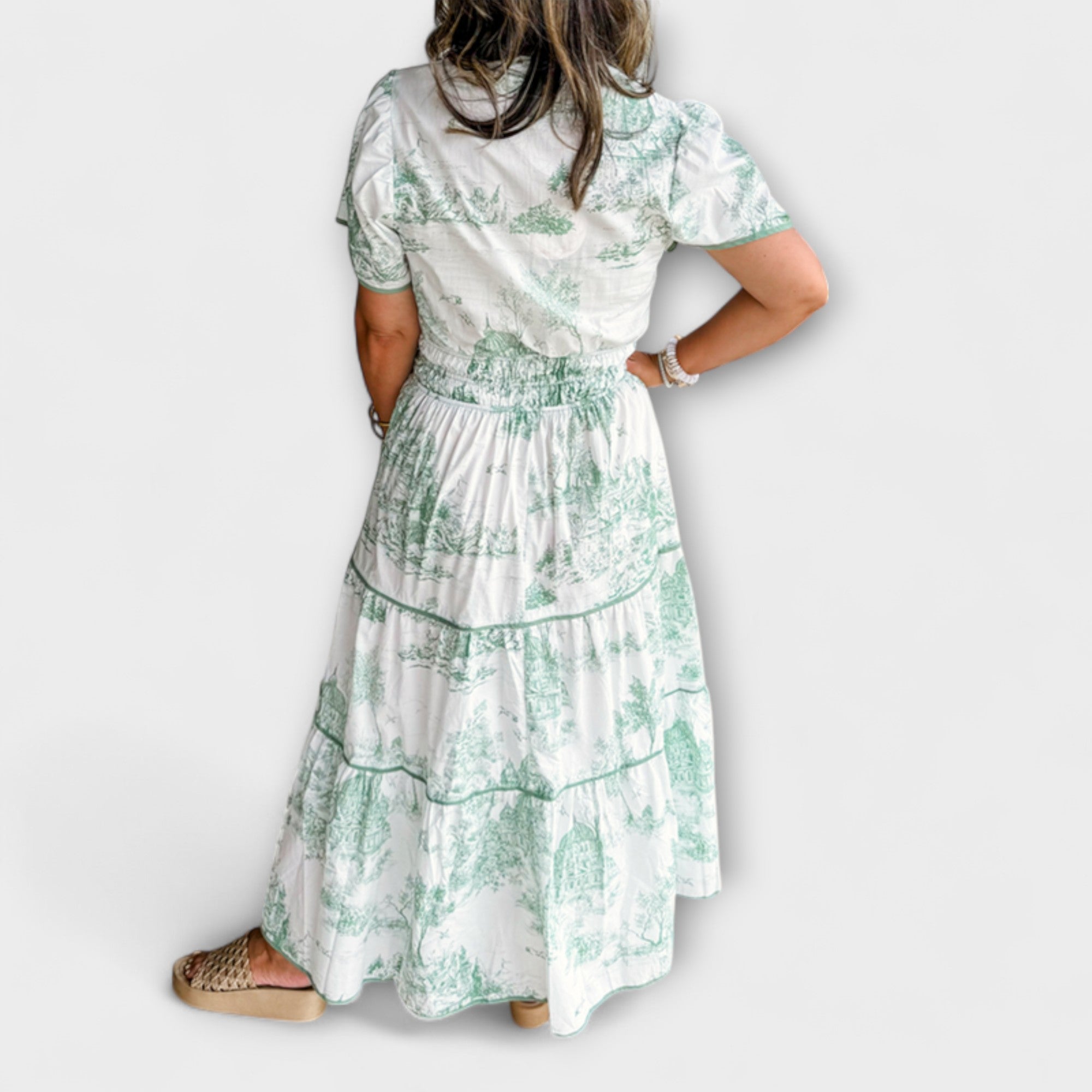 Eliza - Zeitloses Toile Maxi-Kleid