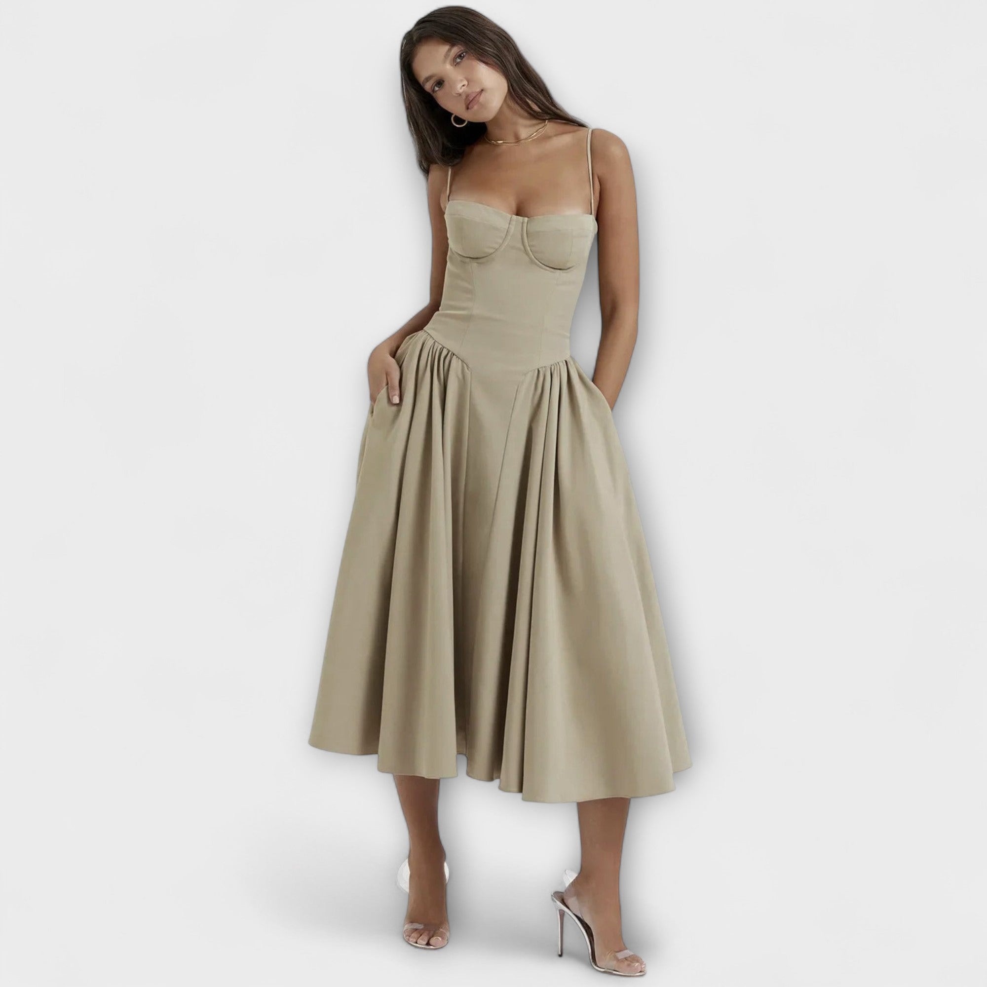 Rosalie - Verfeinertes ärmelloses Korsettkleid