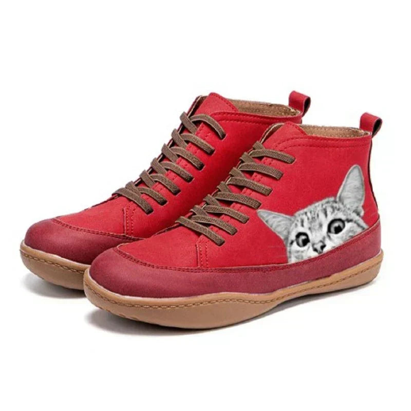 SAFFRINA | LEDERSTIEFELETTE FÜR KATZENLIEBHABER