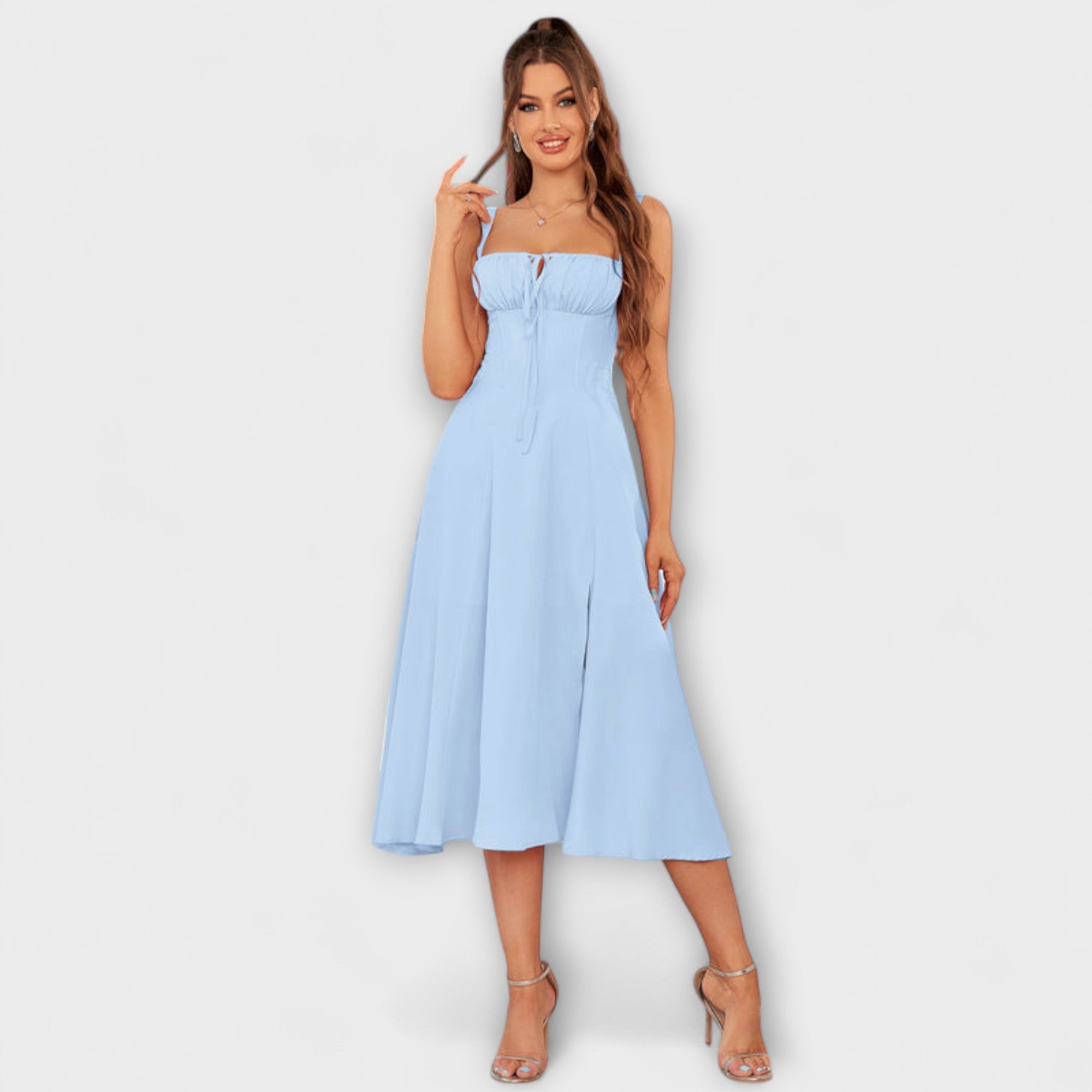 Hope - Rüschentop Kleid mit Schlitzdetail