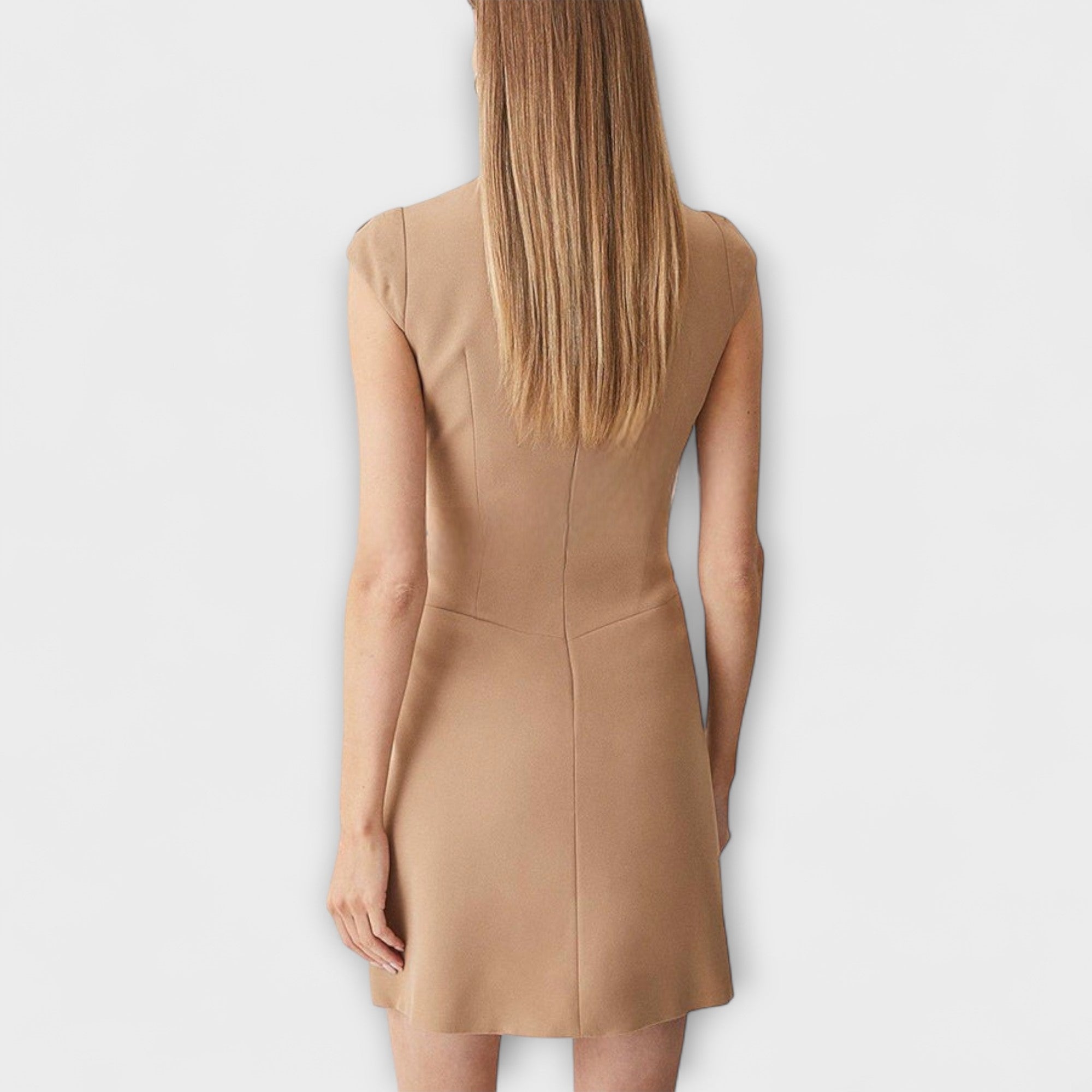 Elowen – Militärisch inspiriertes Patchwork-Minikleid