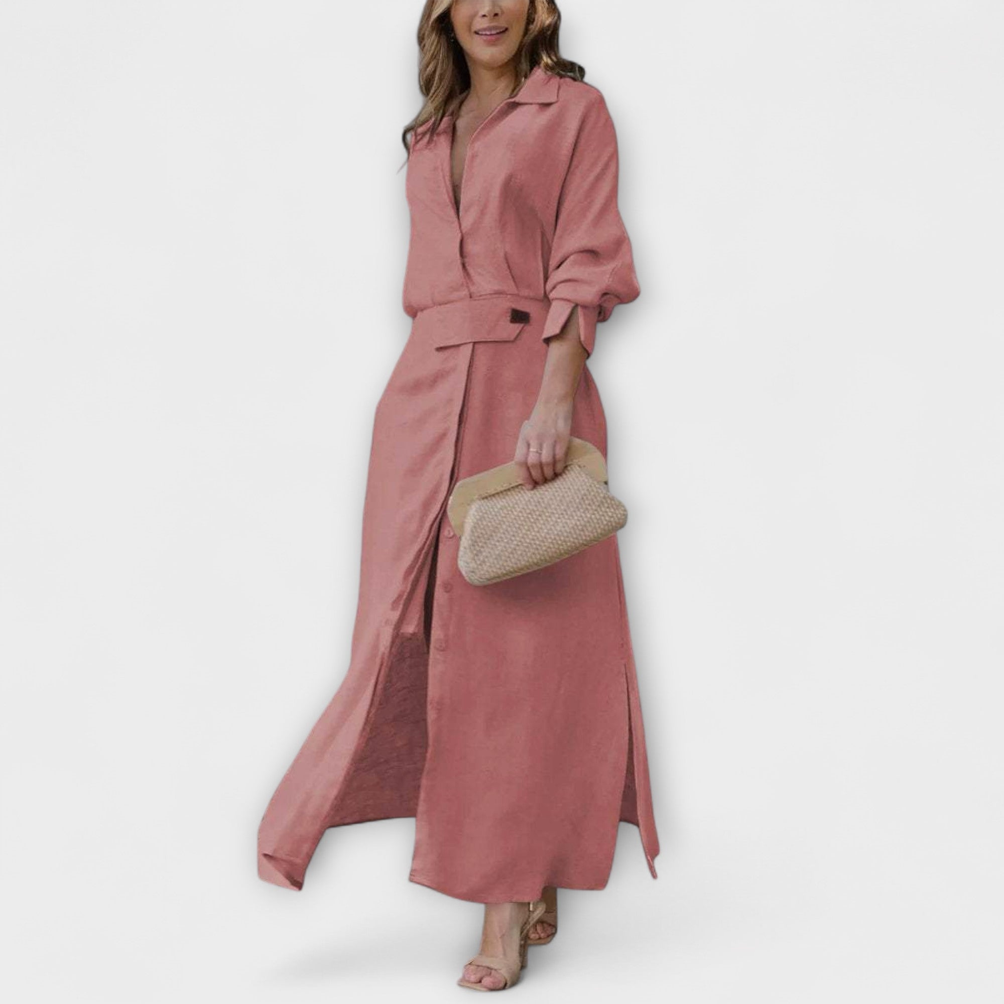 Jeanette - Maxikleid mit V-Ausschnitt