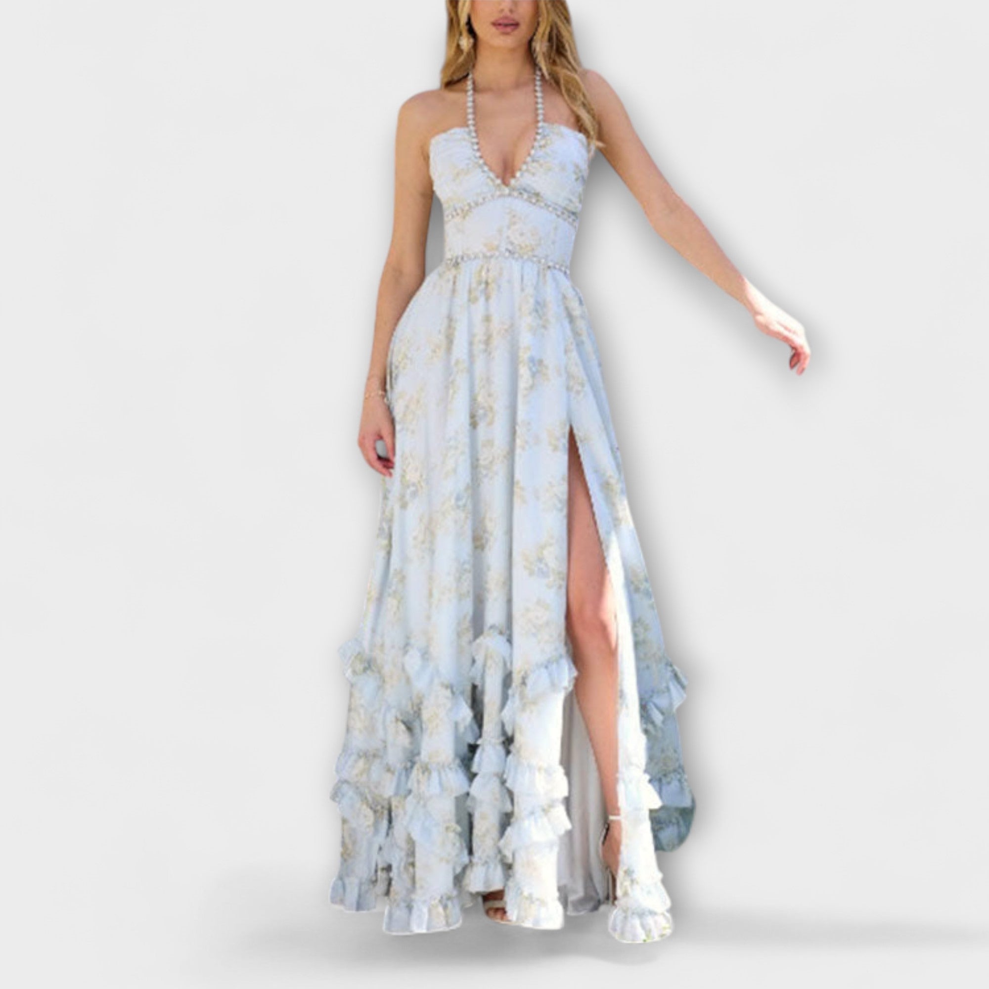 Luzie - Chic Langes Fließendes Kleid