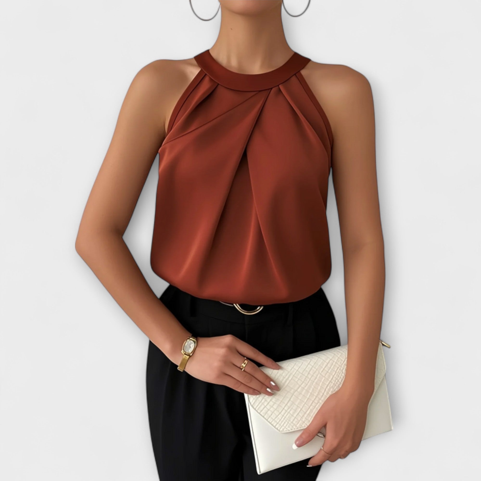 Skye - Schicke Satinbluse mit Off-Shoulder-Design