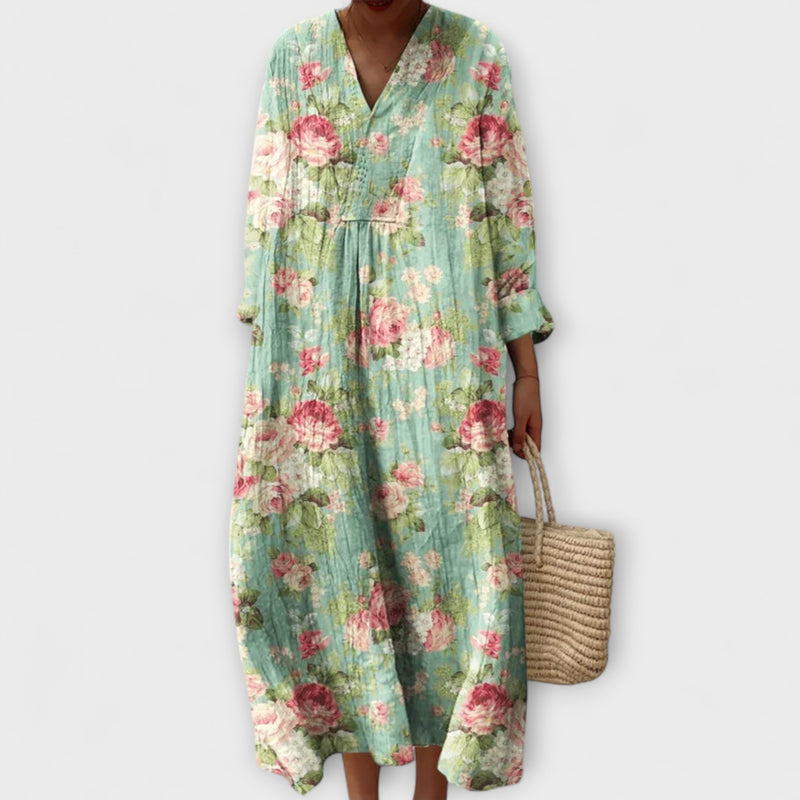 Anneliese – Stilvolles Frühlings Baumwollkleid