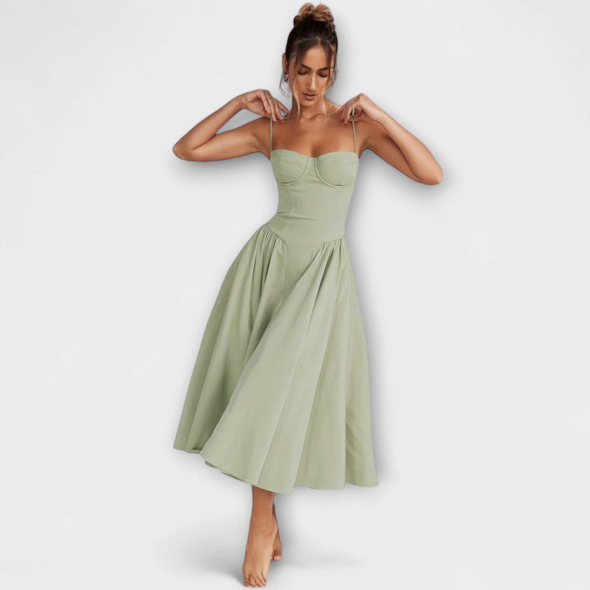 Rosalie - Verfeinertes ärmelloses Korsettkleid