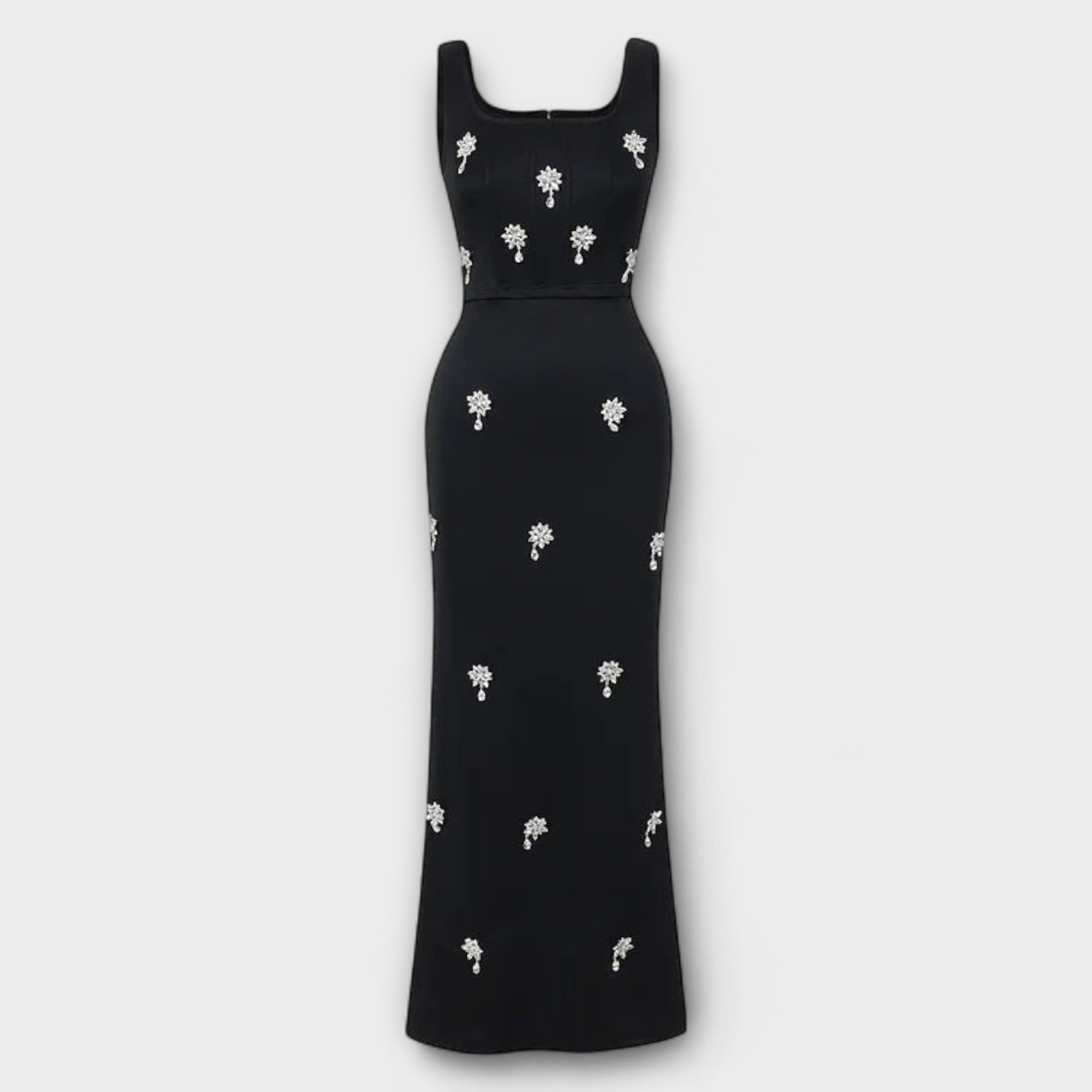 Avalon - Schwarzes Perlenzipper Oberteil und Rockensemble