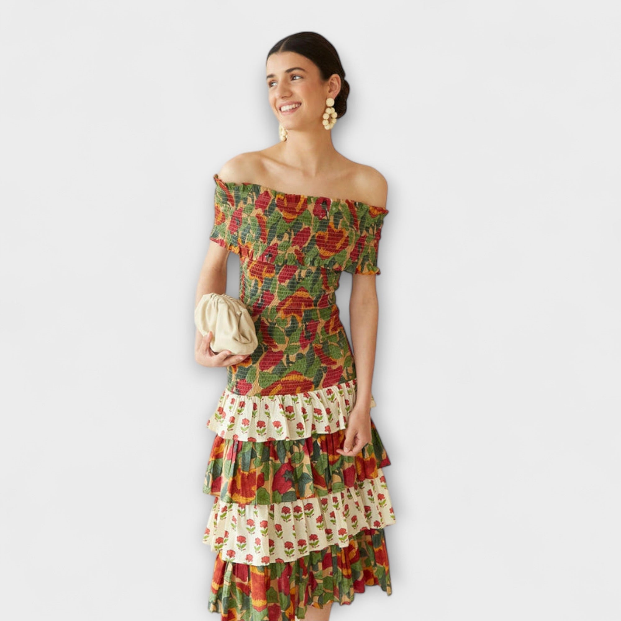 Harriet - Lebhaftes Mai-Midi-Kleid