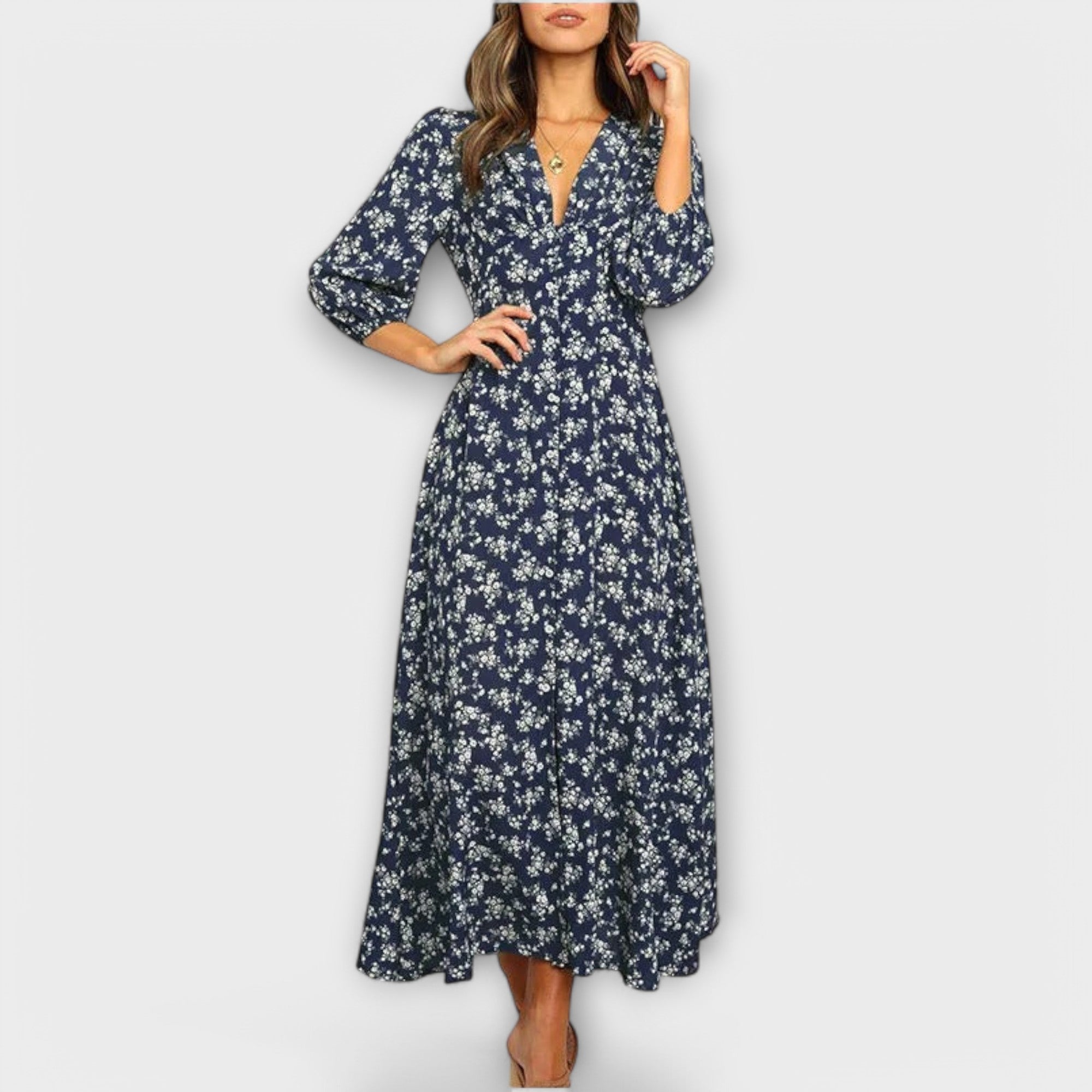 Blumenmuster Maxikleid für Damen