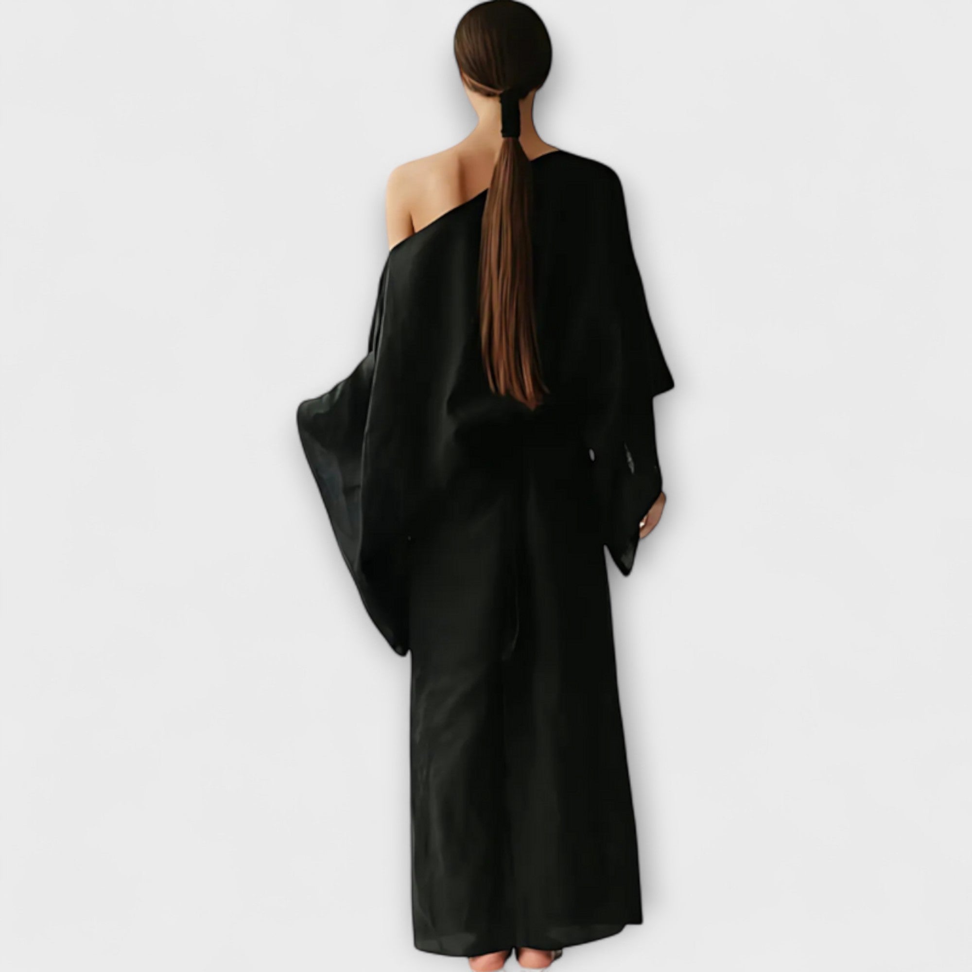Dana - Kimono Kleid aus Leinen und Baumwolle