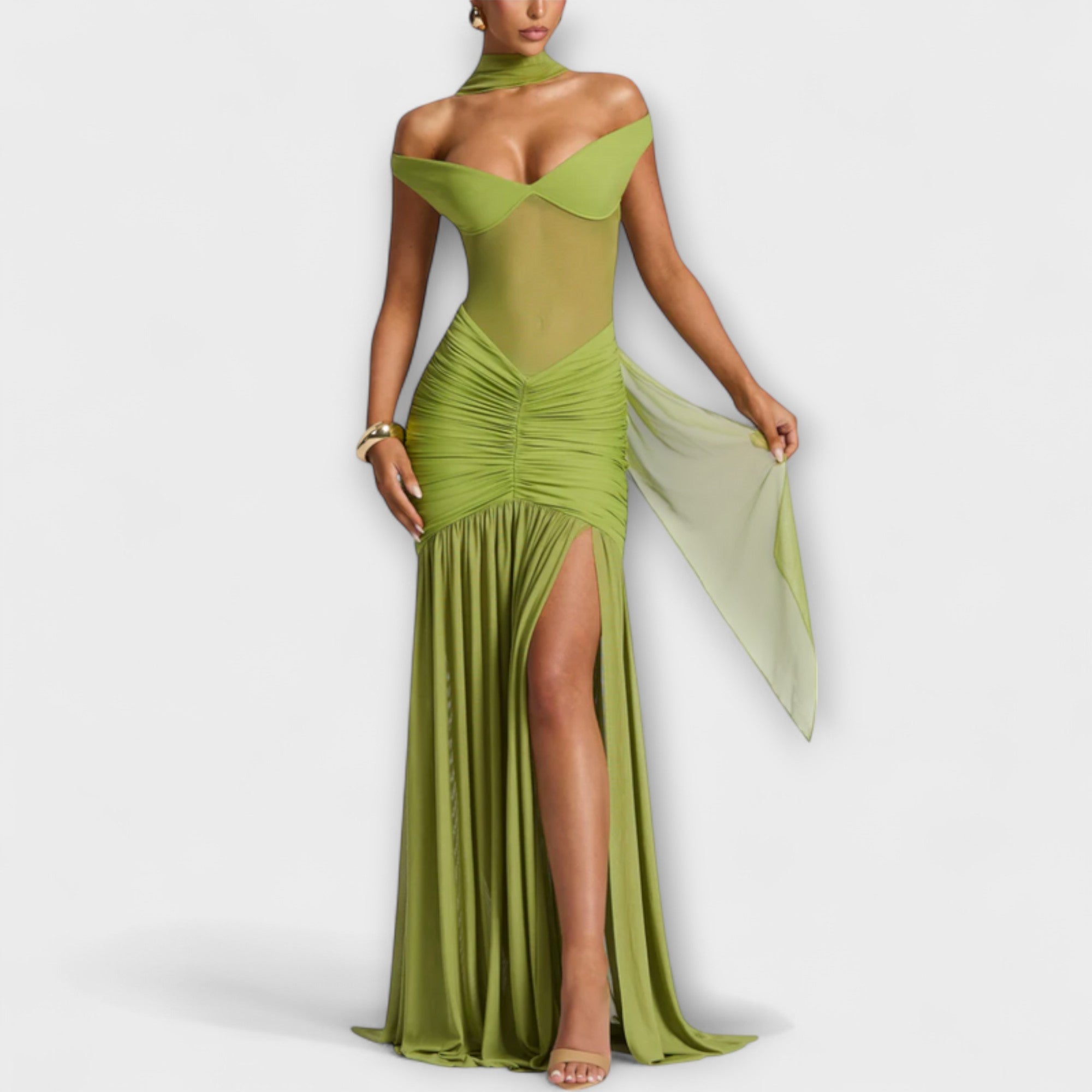 Therese – Schlitzkleid mit Wow Faktor