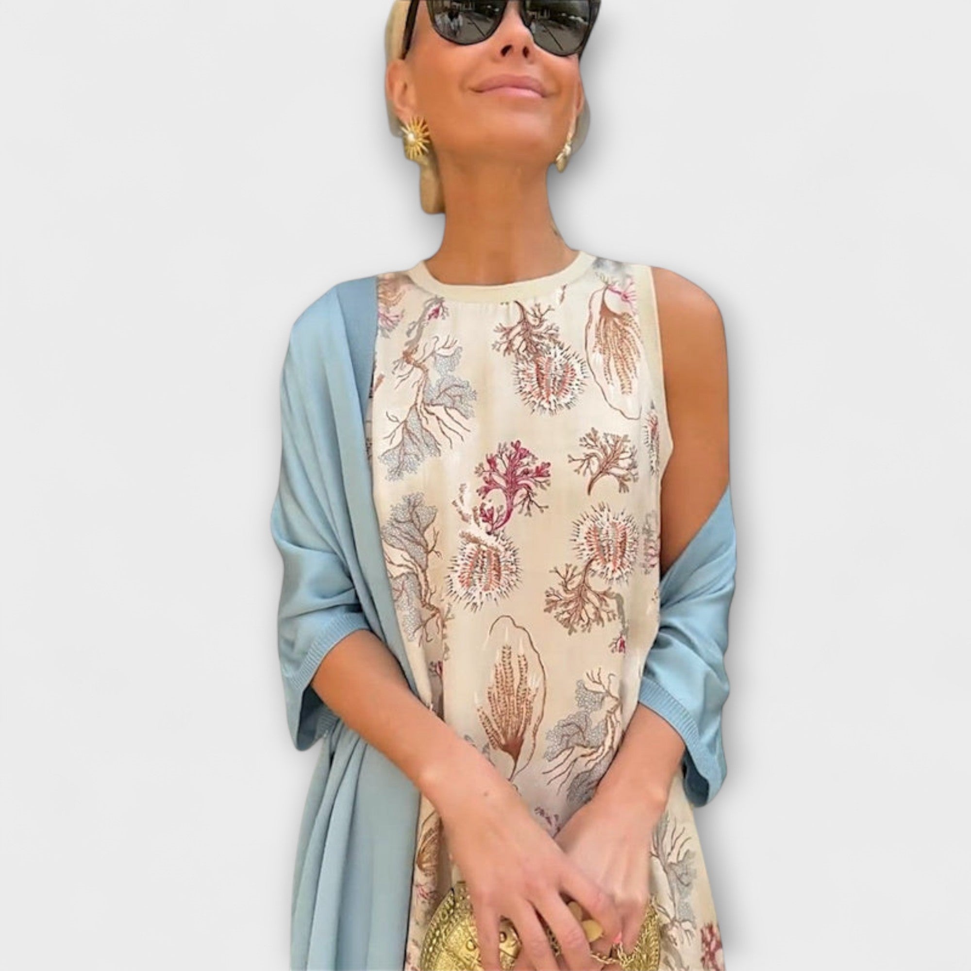 Elveria – Maxikleid mit passendem Cardigan